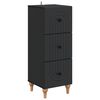 vidaXL Drawer Cabinet Black 33 x 34.5 x 90 cm Engineered Wood