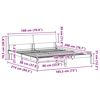 vidaXL Bed frame Brown and light grey 180 x 200 cm Solid pine wood