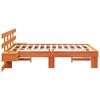 vidaXL Bed Frame with Headboard Brown 120 x 190 cm Solid Pine Wood