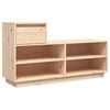 vidaXL Shoe Cabinet 110x34x61 cm Solid Wood Pine
