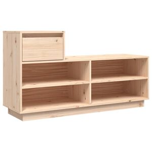 vidaXL Shoe Cabinet 110x34x61 cm Solid Wood Pine