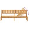 vidaXL Sun Lounger Reclining Brown 200 x 57 x 75cm Solid Acacia wood