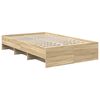 vidaXL Bed Frame Sonoma Oak 120 x 123 cm Engineered Wood