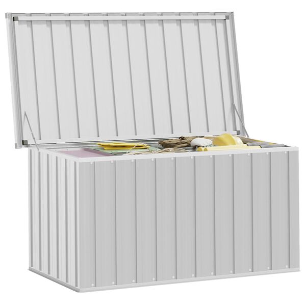 vidaXL Garden Storage Box Grey 129x67x65 cm