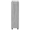 vidaXL Cabinet with Wheels Grey Sonoma 60x22x79 cm Engineered Wood