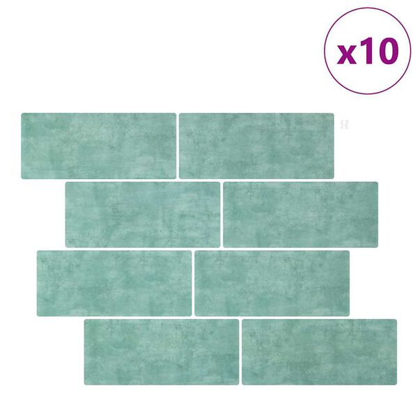 vidaXL Decorative Stickers 10 pcs Grey Green 29.4 x 21.4 cm