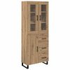 vidaXL Highboard 2 pcs Artisan Oak 69.5 x 34 x 180 cm Engineered Wood