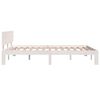 vidaXL Bed Frame without Mattress White Solid Wood Pine 140x200cm