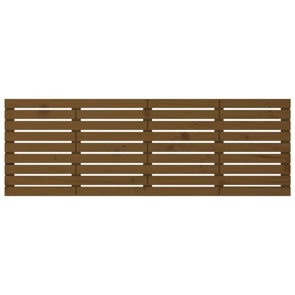 vidaXL Wall Headboard Honey Brown 166x3x63 cm Solid Wood Pine