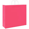 vidaXL Paper Bags 50 pcs with Handles Pink 54x15x49 cm