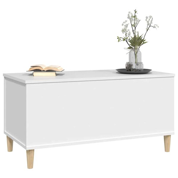 vidaXL Coffee Table White 90x44.5x45 cm Engineered Wood