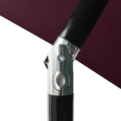 vidaXL 3-Tier Parasol with Aluminium Pole Bordeaux Red 2 m