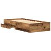 vidaXL Bed Frame with Drawer Old Wood 90 x 200 cm Engineered Wood