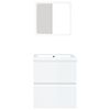 vidaXL Bathroom Sink Cabinet with Basin and Mirror High Gloss White