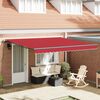 vidaXL Retractable Awning Manual Red 400 x 300 cm Polyester and Steel
