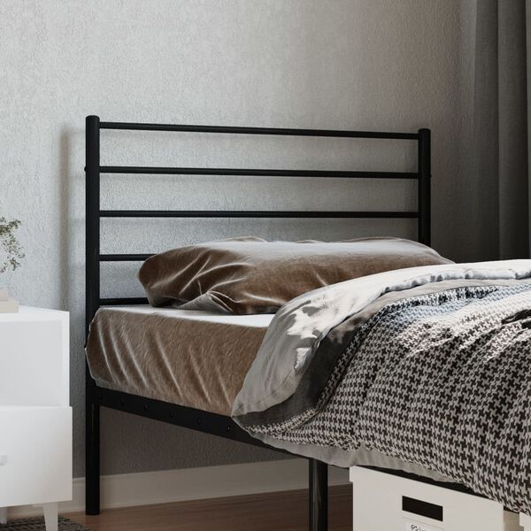 vidaXL Metal Replace Headboard Black 80 cm