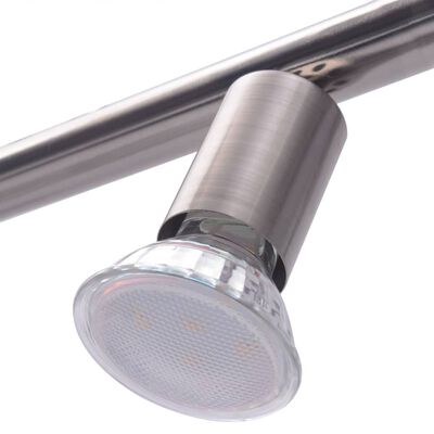 vidaXL Pendant Lamp with 5 LED Spotlights Satin Nickel