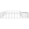 vidaXL Dog Kennel Silver 25.41 m² Steel
