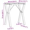 vidaXL Dining Table Legs Y-Frame 60x40x73 cm Steel