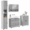 vidaXL Bathroom Furniture Set 4 pcs Grey sonoma Engineered wood
