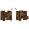 vidaXL Bedside Cabinet Smoked Oak 45x50x50 cm Engineered Wood