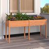 vidaXL Planter with Liner Brown 161x45x76 cm Solid Wood Fir