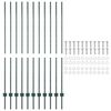vidaXL Fence Post 11 pcs Green 150 cm Steel