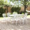 vidaXL Garden Dining Set 7 pcs White Aluminium