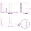 vidaXL Coffee Table Legs T-Shaped 2 pcs White 50x25x(30-31) cm Steel