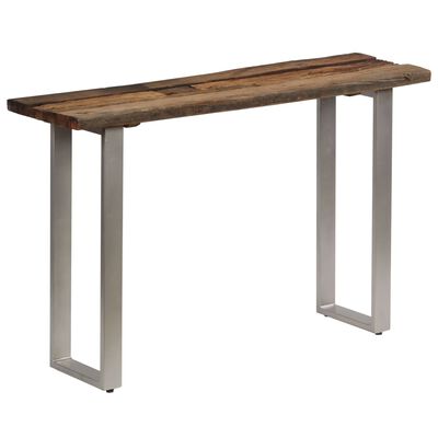 vidaXL Console Table Reclaimed Wood and Steel 120x35x76 cm