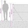 vidaXL Fence Post Grey 10 x 1.4 m (60 x 60 mm mesh) Steel and PVC