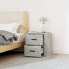 vidaXL Wall-mounted Bedside Cabinet Concrete Grey 50x36x47 cm