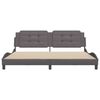 vidaXL Bed Frame without Mattress "Zadar" Grey 200x200 cm Faux Leather