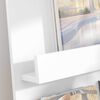 vidaXL Magazine Rack with Shelf White 51 x 11 x 102 cm Engineered Wood