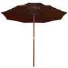 vidaXL Double Decker Parasol with Wooden Pole Terracotta 270 cm