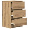 vidaXL Bedside Cabinet with 3 Drawers Artisan Oak 39x35x65 cm