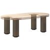 vidaXL Coffee Table Legs 4 pcs Natural Steel 30-32 cm Steel