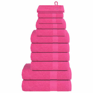 vidaXL 12 Piece Towel Set "FROGN" Pink 360 gsm