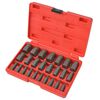 vidaXL 25 Piece Multi-Spline Screw Extractor Set Steel