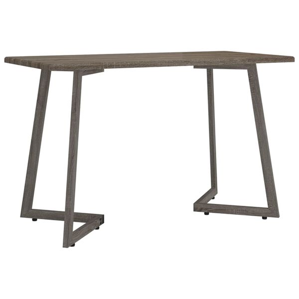 vidaXL Dining Table Grey 120x60x74 cm MDF and Iron