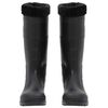 vidaXL Rian Boots with Removable Socks Black Size 43 PVC