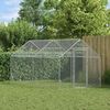 vidaXL Chicken Cage Silver 400x170x177cm Galvanised Steel