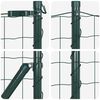vidaXL Fence with Post Green 0.8 x 25 m Steel