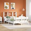 vidaXL Bookcase Bed without Mattress White 160x200 cm Solid Wood Pine