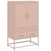 vidaXL Highboard Pink 68x39x111.5 cm Steel