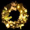 vidaXL Christmas Wreath with LED Lights Black 60 cm PVC