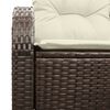 vidaXL Garden Sofa Brown 124 x 62 x 69cm Poly Rattan