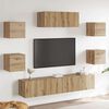 vidaXL 7 Piece TV Cabinet Set Wall-mounted Artisan Oak