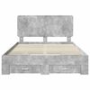 vidaXL Bed Frame Concrete Grey 160 x 200 cm Engineered Wood