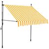 vidaXL Manual Retractable Awning with LED 150 cm White and Orange